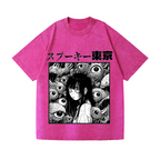 Horror manga Vintage Wash Japanese Design T-Shirt