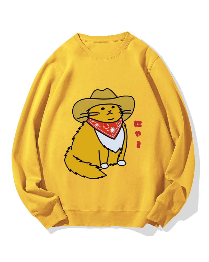 Cowboy cat Cotton Sweatshirt