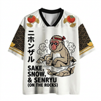 Sake Snow Macaque Jersey Shirts