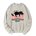 Energy Save Mode Cat Washed Sweatshirt