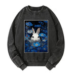 Whispers Of The Rabbit Among The Flowers Washed Sweatshirt