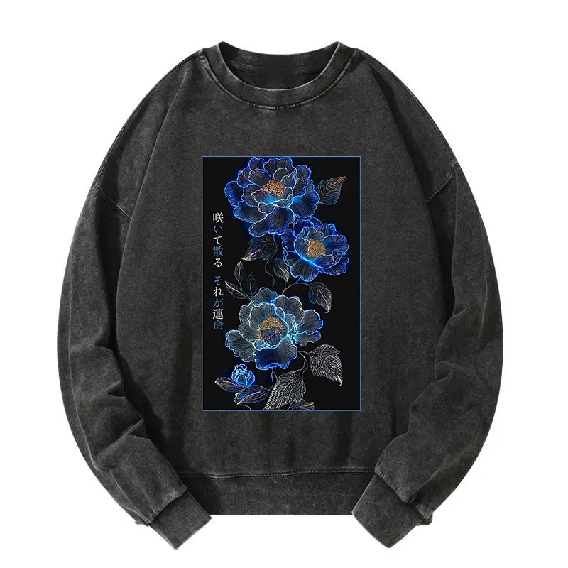 The Sea Of Flowers In The Darkness Washed Sweatshirt