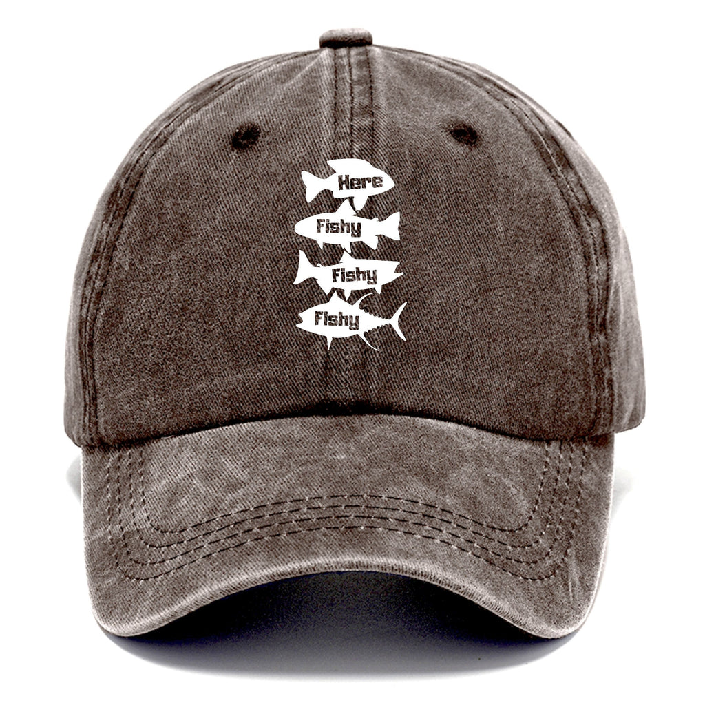 Here Fishy Fishy Fishy! Washed Cap