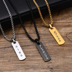 Personalized Engraved Japanese Necklace