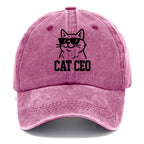 CEO Cat Boss Washed Cap