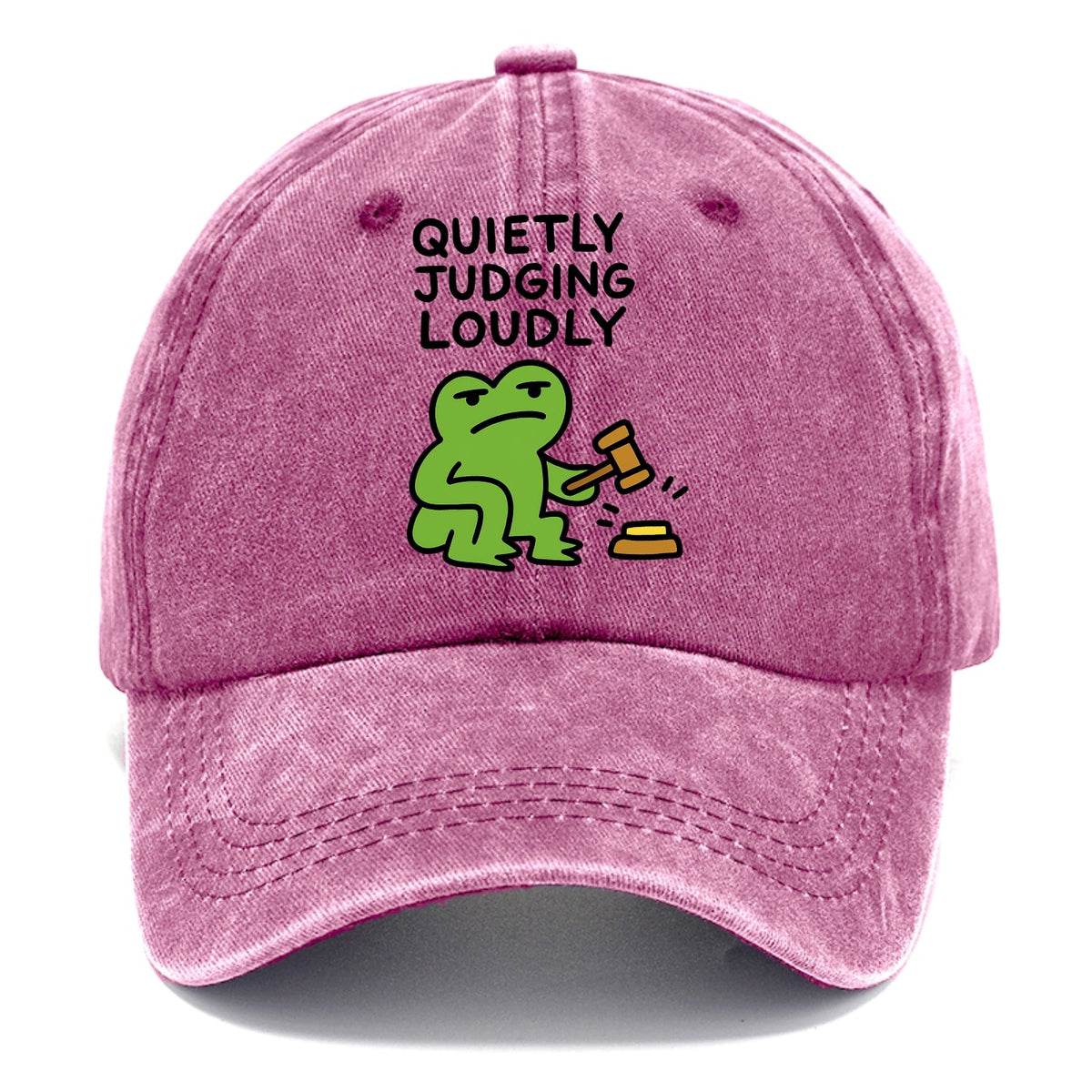 QUIETLY JUDGING LOUDLY | Silent gavel banging Washed Cap
