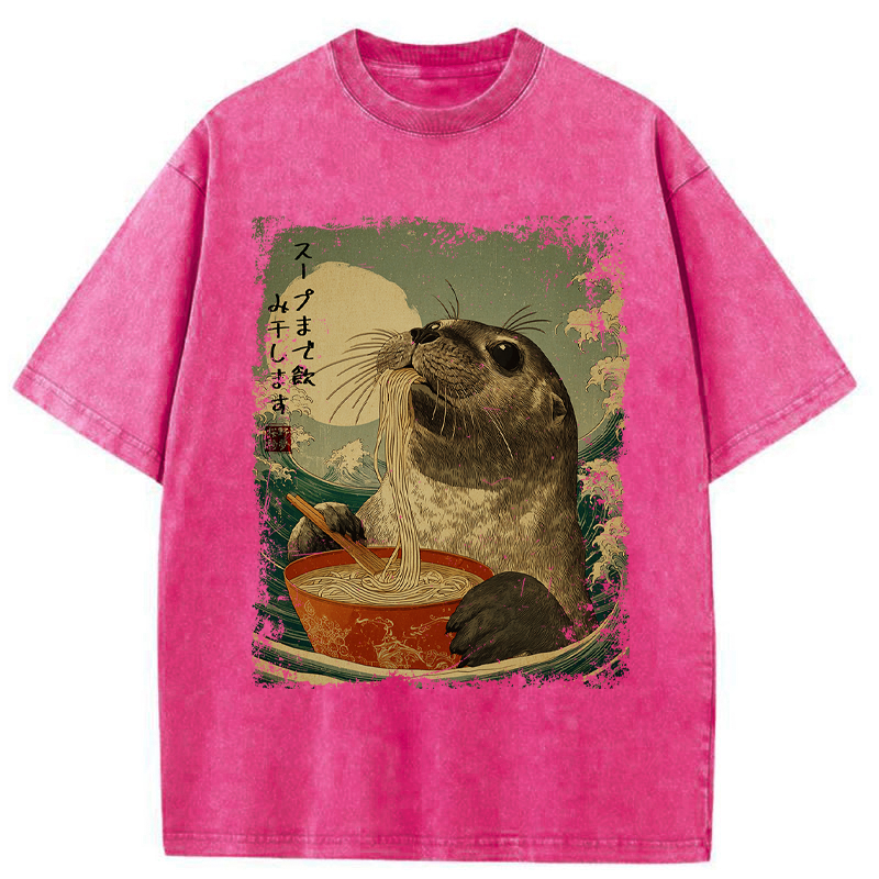 Unisex Slurp Like a Seal Washed T-Shirt