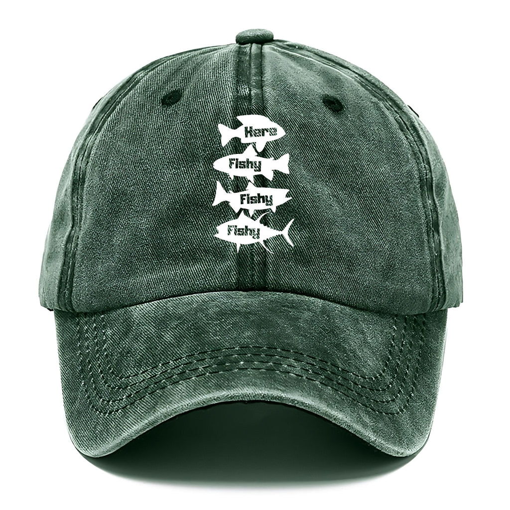 Here Fishy Fishy Fishy! Washed Cap