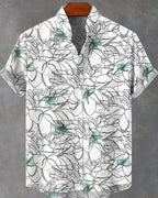 Coveshe Japanese flower  style Hawaiian Shirt