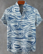 Coveshe Japanese flower  style Hawaiian Shirt