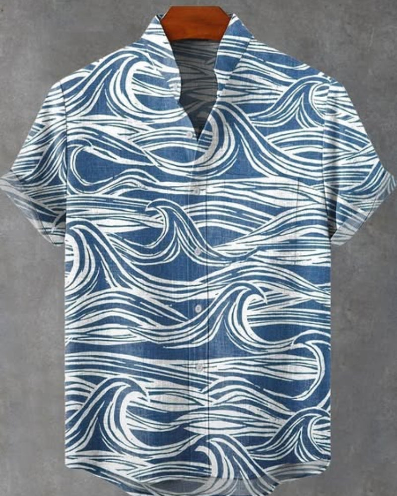 Coveshe Japanese flower  style Hawaiian Shirt