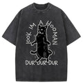 Dancing Cat Washed T-Shirt