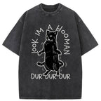 Dancing Cat Washed T-Shirt