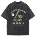 Take Cat To A Baseball Game Washed T-Shirt