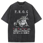 Indifferent Frog Washed T-Shirt