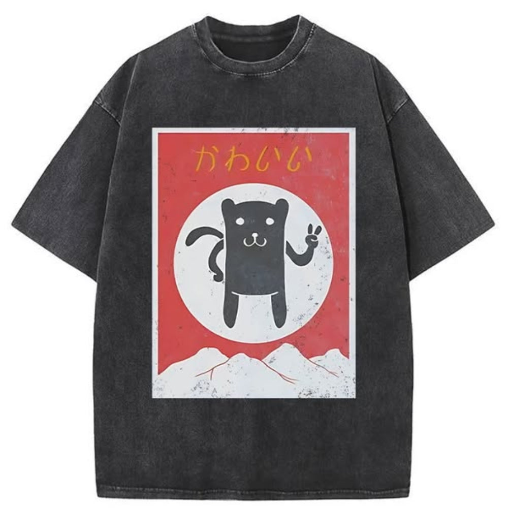 Cute Little Bear Washed T-Shirt