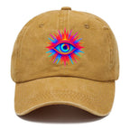 Rainbow Third Eye - Prismatic eye radiat Washed Cap