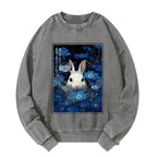 Whispers Of The Rabbit Among The Flowers Washed Sweatshirt