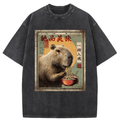 Unisex Capybara's Ultimate Feast Washed T-Shirt