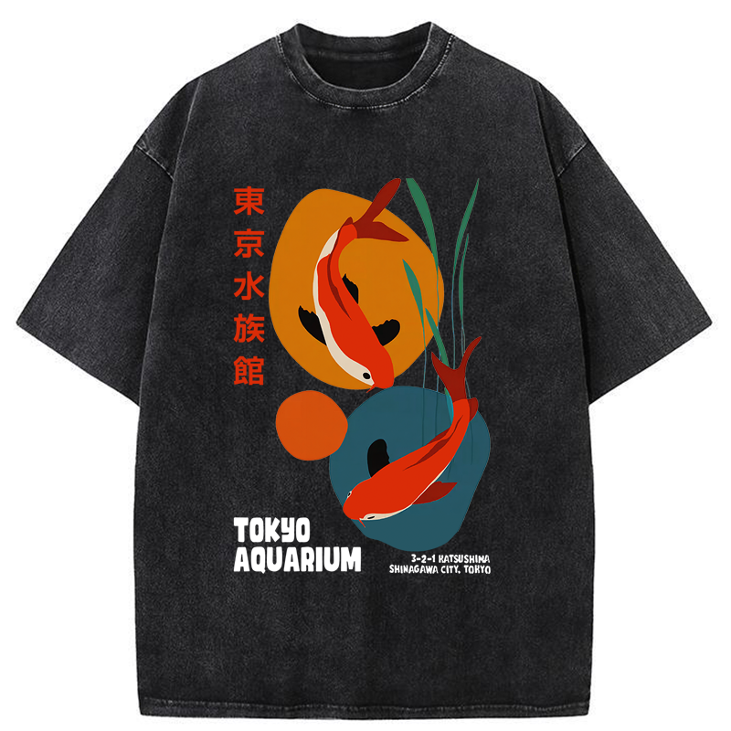 Unisex Tokyo Koi Dreams Washed T-Shirt
