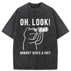 Unisex Frog of Indifference Washed T-Shirt