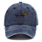 Heartbeat Butterfly Washed Cap