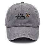 Heartbeat Butterfly Washed Cap