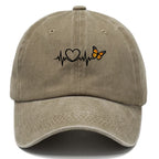 Heartbeat Butterfly Washed Cap