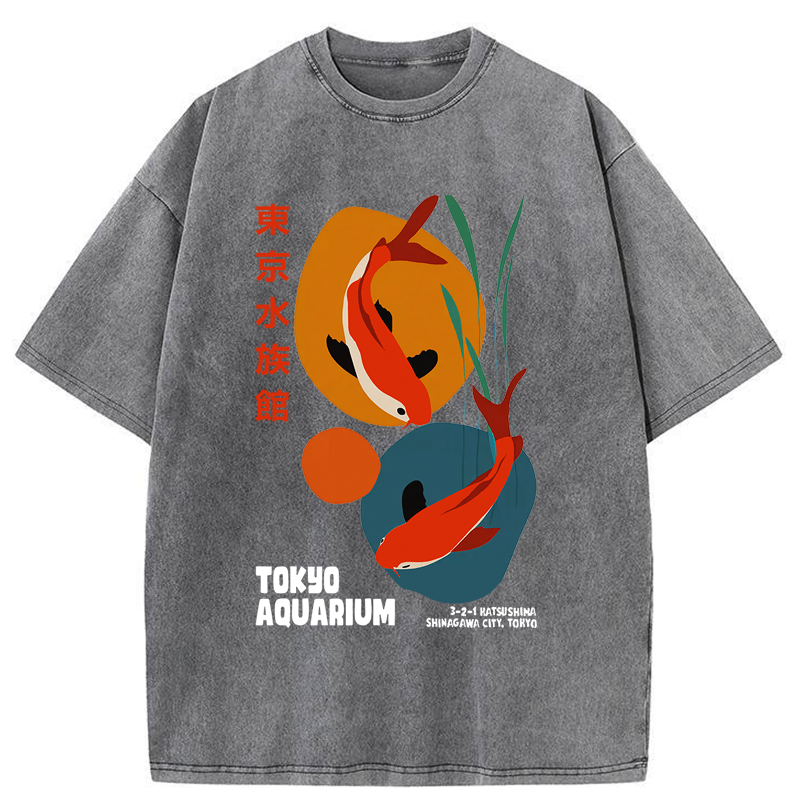 Unisex Tokyo Koi Dreams Washed T-Shirt