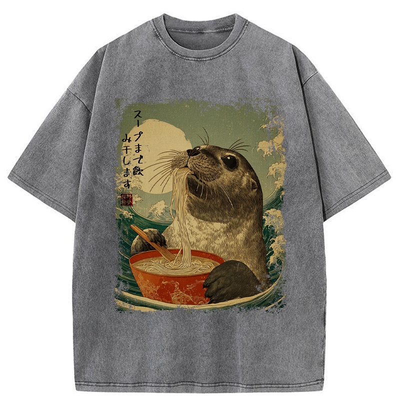 Unisex Slurp Like a Seal Washed T-Shirt