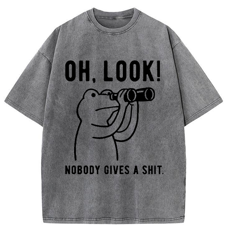 Unisex Frog of Indifference Washed T-Shirt
