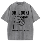 Unisex Frog of Indifference Washed T-Shirt