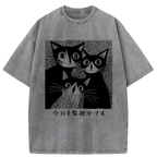 Unisex Feline Surveillance Squad Washed T-Shirt