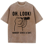 Unisex Frog of Indifference Washed T-Shirt