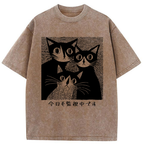 Unisex Feline Surveillance Squad Washed T-Shirt