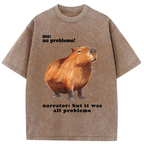 Unisex All Problemo, No Panic Washed T-Shirt