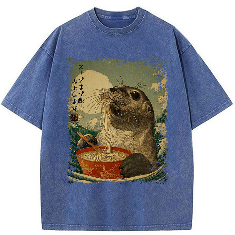Unisex Slurp Like a Seal Washed T-Shirt