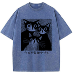 Unisex Feline Surveillance Squad Washed T-Shirt
