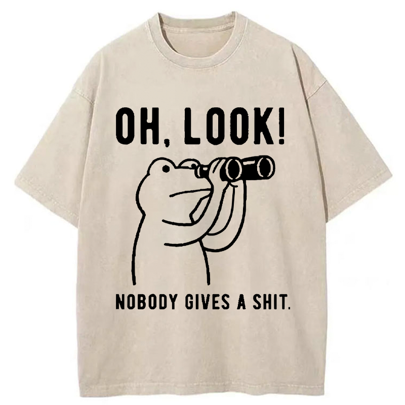 Unisex Frog of Indifference Washed T-Shirt