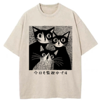 Unisex Feline Surveillance Squad Washed T-Shirt