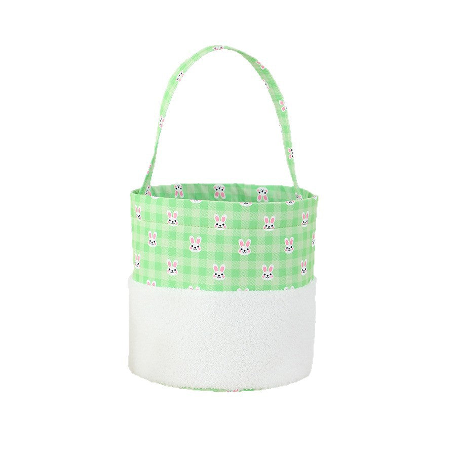 Easter Children'S Rabbit Basket Festive Rabbit Bucket Scene Layout Portable Bucket