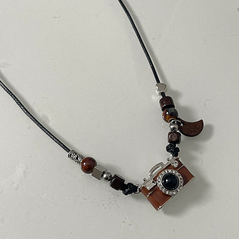 Retro Personality Camera Splicing Adjustable Necklace