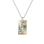 Vintage Tarot Cat Stainless Steel Pendant Necklace