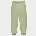 Unisex Solid Color Fleece Casual Tapered Pants