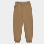 Unisex Solid Color Fleece Casual Tapered Pants