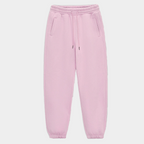 Unisex Solid Color Fleece Casual Tapered Pants
