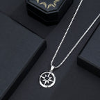 Retro Compass Hexagram Star 100 Languages Photo Projection Necklace