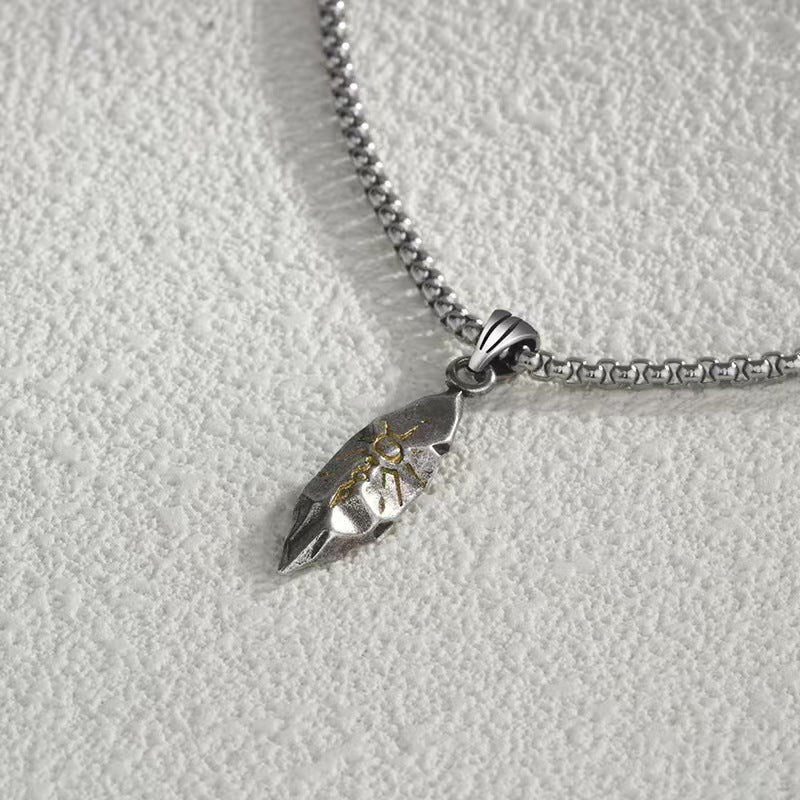Retro Wishing Stone Necklace