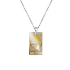 Vintage Tarot Cat Stainless Steel Pendant Necklace