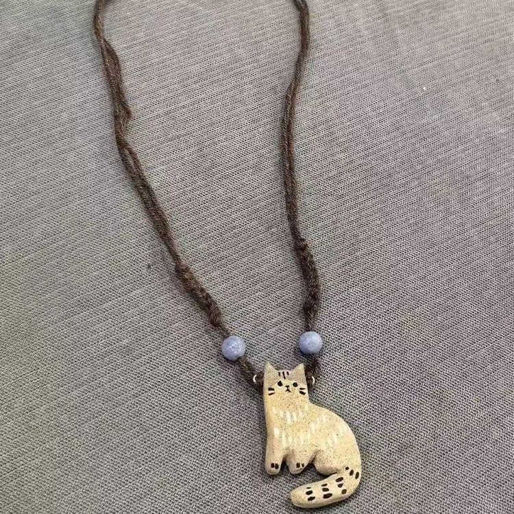 Retro Kitten Rope Necklace And Cute Versatile Clavicle Chain